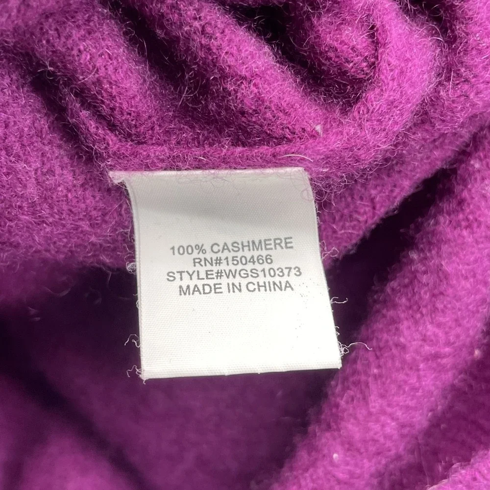 100% Cashmere Sweater Women's Medium Purple Preppy Classic Academia‎ 90's Winter